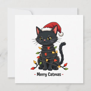 Merry Catmas Funny Christmas Feline Cat Lover Karte