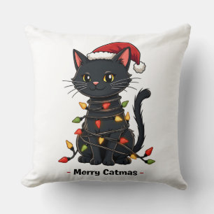 Merry Catmas Funny Christmas Feline Cat Lover Kissen