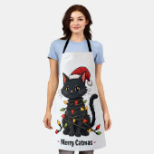 Merry Catmas Funny Christmas Feline Cat Lover Schürze (Getragen)