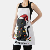 Merry Catmas Funny Christmas Feline Cat Lover Schürze (InSitu)