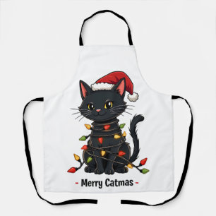 Merry Catmas Funny Christmas Feline Cat Lover Schürze