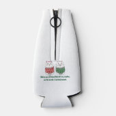 Merry Catmas Funny Christmas Kitten Flaschenkühler (Rückseite)