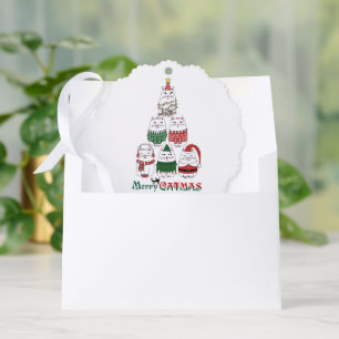 Merry Catmas Funny Christmas Kitten Ornament Karte