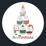 Merry Catmas Funny Christmas Kitten Runder Aufkleber<br><div class="desc">Spielerische Kätzchen in einer Weihnachtsmannmütze, Elfkostüme, hässliche Weihnachtspullover und vieles mehr. Diese fröhlichen und gruseligen Kätzchen bringen Freude in jeden Winkel Ihres Urlaubs. Genießen Sie den Geist des Geben mit niedlichen und lustigen Aufklebern mit Katzenmotiven, die sicherstellen, dass Ihre Weihnachten mit dem unwiderstehlichen Charme dieser zauberhaften Zauberer gefüllt wird. Fröhliche...</div>