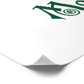 Merry Catmas Funny Christmas Kitten Tree Poster (Ecke)