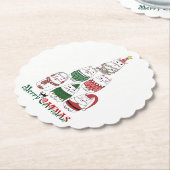 Merry Catmas Funny Christmas Kitten Tree Untersetzer (angewinkelt)