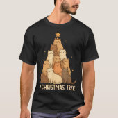Merry Catmas Funny Christmas Tree Cats T-Shirt (Vorderseite)