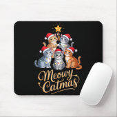 Merry Catmas Funny Christmas Tree Matching Meowy X Mousepad (Mit Mouse)