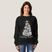Merry Catmas Funny Funny Niedlich Cats Lover Chris Sweatshirt (Vorne ganz)