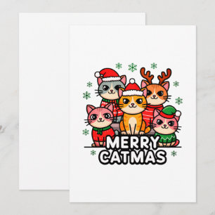 Merry Catmas Funny Holiday Card Feiertagskarte