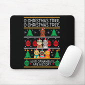 Merry Catmas Funny O Christmas Tree, Cat Xmas Meow Mousepad (Mit Mouse)