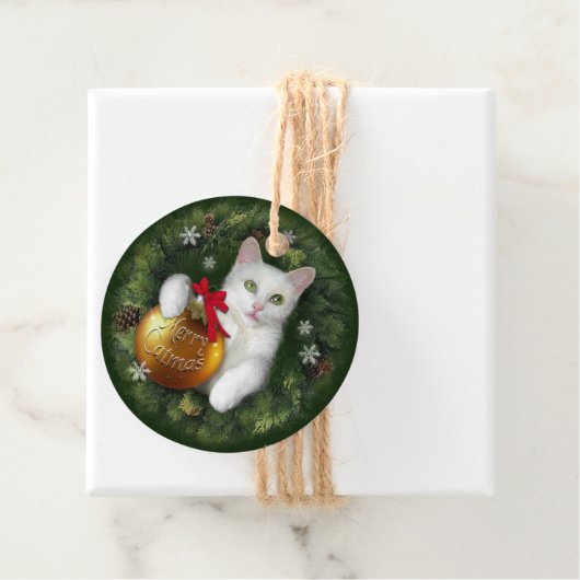 Merry Catmas Geschenkanhänger (Beispiel)