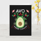 Merry Catmas Karte (Gelbe Blume)