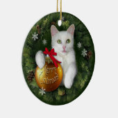 Merry Catmas Keramik Ornament (Rechts)