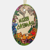 Merry Catmas Keramik Ornament (Links)