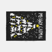 Merry Catmas Meow Christmas Tree Catmas Katze Chri Fleecedecke (Vorderseite (Horizontal))