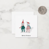 Merry Catmas Mitteilungskarte (Vorderseite/Rückseite Beispiel)