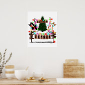 MERRY CATMAS, Niedliches Weihnachtsgeschenk für Ka Poster (Küche)