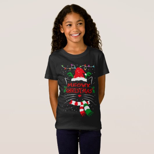 MERRY CATMAS, Niedliches Weihnachtsgeschenk für Ka T-Shirt (Vorne ganz)