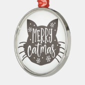 Merry Catmas Ornament Aus Metall (Links)