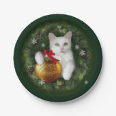 Merry Catmas Pappteller (Vorderseite)