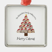 Merry Catmas Personalized Family Christmas Holiday Ornament Aus Metall (Vorne)