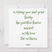 Merry Catmas Purffect Weihnachtskarte Feiertagskarte (Rückseite)