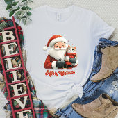 Merry Catmas Santa und Cat T - Shirt