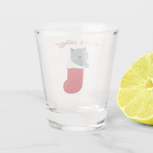 Merry Catmas Schnapsglas (Rückseite)