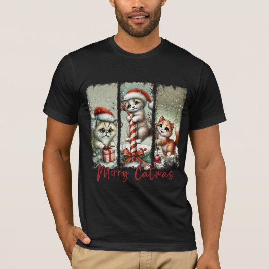 Merry Catmas T-Shirt (Vorderseite)