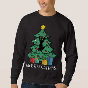 Merry Catmas Tree Cat Christmas Sweatshirt