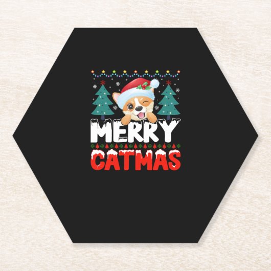 Merry Catmas Untersetzer (Vorderseite)