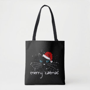 MERRY CATMAS Weihnachtsbaum Meme Tote Beutel Tasche