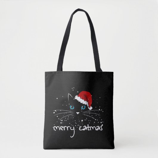 MERRY CATMAS Weihnachtsbaum Meme Tote Beutel Tasche (Vorderseite)