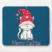 Merry Catmas Weihnachtsgeschenk Funny Niedlich Gno Mousepad (Vorne)