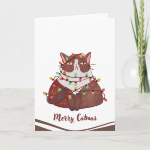 Merry Catmas Weihnachtskarten Spaß Festival Karte