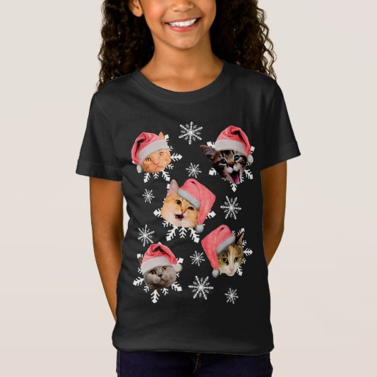 Merry Catmas Weihnachtsmannmütze Kitty Christmas T-Shirt (Vorderseite)
