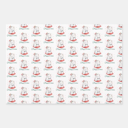 Merry Catmas Weihnachtswrapping Paper Sheets Geschenkpapier Set (Vorderseite 3)