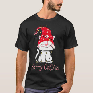 Merry Catmas Xmas Geschenk Funny Niedlich Gnomes C T-Shirt