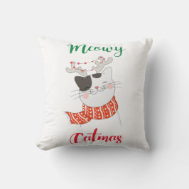 Merry Catmis Pillow - Niedlich Cat Lover Christmas Kissen