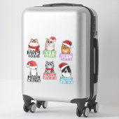 Merry Catsmas Weihnachtssticker Sheet Aufkleber (Koffer)