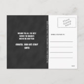 MERRY CHALKBOARD CHRISTMAS HOLIDAY FOTO FEIERTAGSPOSTKARTE (Rückseite)