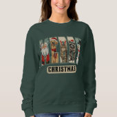 MERRY Character Collage Christmas Shirt Gift (Vorderseite)