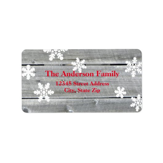 Merry Cheer Old Wood - Adressetikett (Vorne)