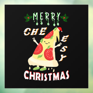 Merry Cheesy Weihnachten Weihnachten Weihnachten P Fensteraufkleber