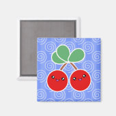 Merry Cherry Kawaii Magnet (Vorderseite/Rückseite)