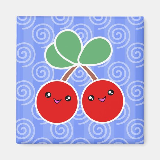 Merry Cherry Kawaii Magnet (Vorne)