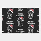 Merry Chessmas Christmas Chess Xmas Santa Hat Geschenkpapier Set (Vorderseite)