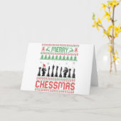 Merry Chessmas Funny Schach Weihnachten Ugly Sweat Karte (Gelbe Blume)
