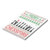 Merry Chessmas Funny Schach Weihnachten Ugly Sweat Notizblock (Rotiert)